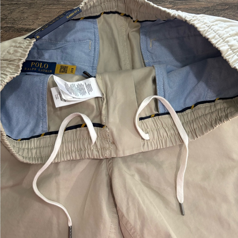 Polo Ralph Lauren Stretch Classic-Fit Chino 6" Inseam Shorts Khaki Tan waist XL - Picture 10 of 10